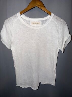 We The Free White Short-Sleeve Slub Tee NWOT 100% cotton Urban 90s Casual Size L